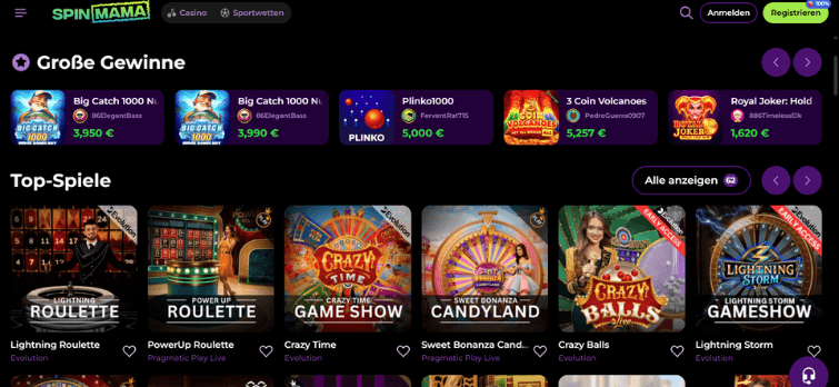 Spinmama Casino - Odkryj świat gier i bonusów